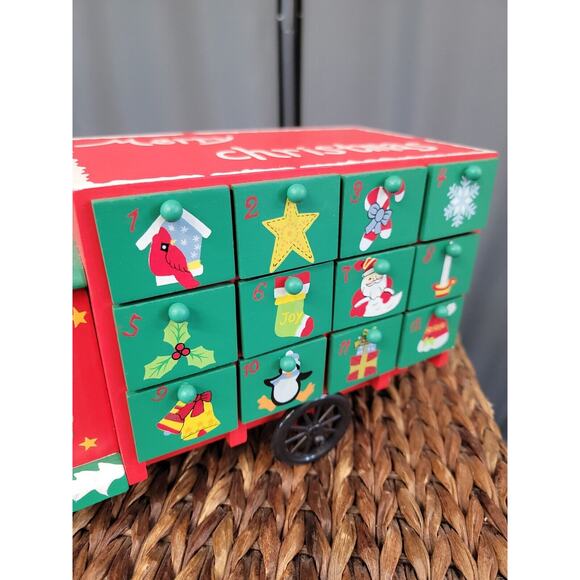 Northlight 14" Children's Advent Calendar Red Storage Truck Christmas Decoration - Picture 8 of 16